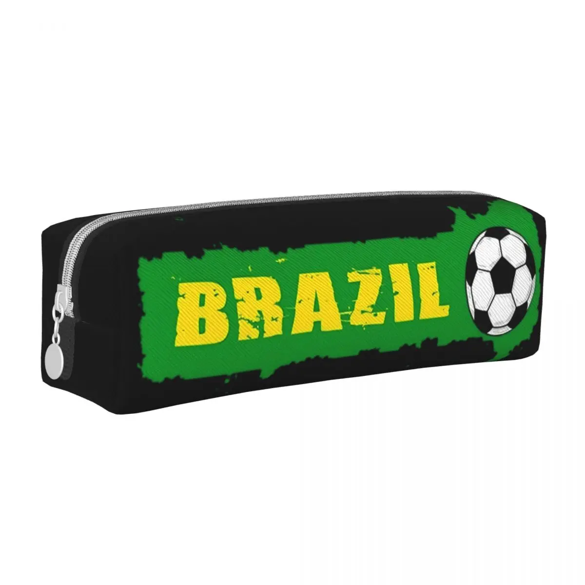 Cute Brazil Soccer Football  Flag Pencil Cases Pencilcases Pen Holder for Student Big Bags School Supplies Gift Accessories