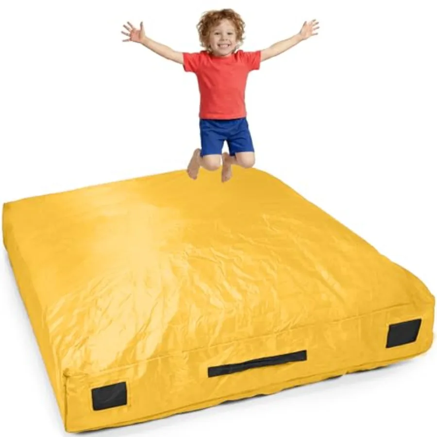 Crash Pad for Sensory Use EVA Foam Blue 5Ft x 5Ft or 3Ft x 4Ft Ultra-Soft Impact-Absorbing Landing Mat for Jumping Climbing Gym