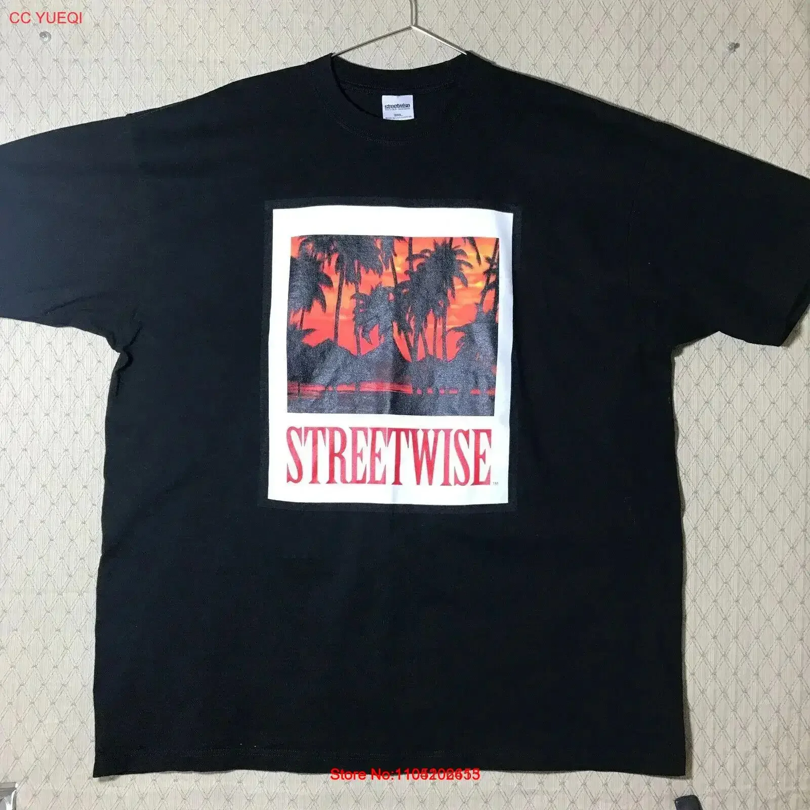 

STREETWISE Scarface M I A Sunset Palm Trees SHIRT 3XL Black Los Angeles Made vintage Washed fashion streetwear designer clothes