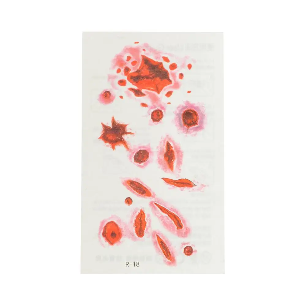 

Nail Tips For Masquerade Blood Injury Sticker Halloween Water Transfer Slider Horror Scars Temporary Tattoos Stickers