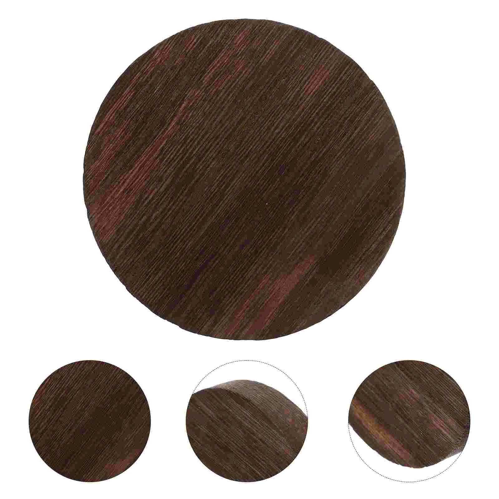 

5 Pcs Carbonized Round Wood Chips Slices Cup Coasters Wooden Natural Circles for Crafts Unpainted DIY