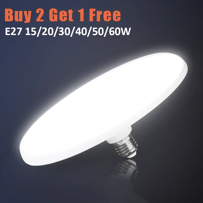 

UFO Led Light Bulbs For Home E27 Led Lamp 15W 20W 30W 40W 50W 60W 220V Energy Saving Bulb Lights For Living Room Bathroom