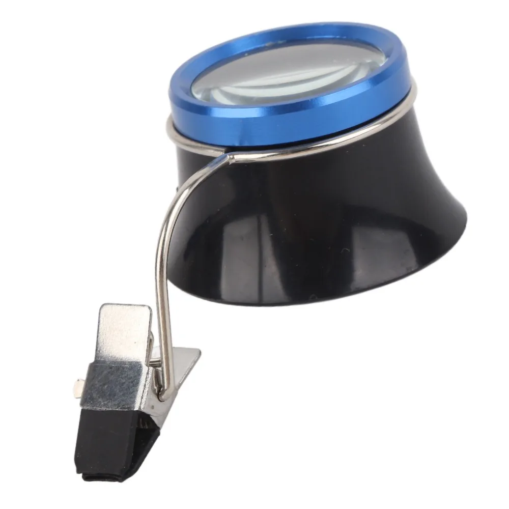 5X Magnification 5X Eye Loupe Black Plastic Light Weight Jewelry Magnifier With Clip Watch Repair Magnifier Watch Repair