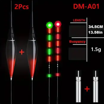 2個裝智慧釣魚浮漂,LED夜釣浮漂,變色咬鉤指示,釣魚配件 10 最佳銷售 聰明的釣魚 - №3