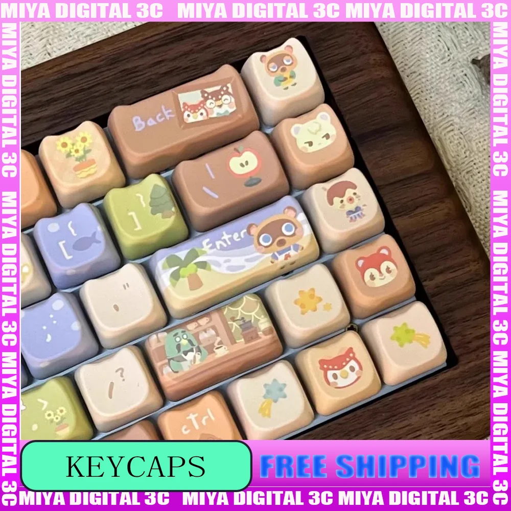 

Animal Crossing Keycaps MOA/MAO PBT Material Thermal Sublimation Process 142 Keys for MX Switch Mechanical Keyboard Keycaps