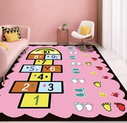 VIKAMA cartoon carpet thickened home children's room traffic parking lot Hopscotch study table chair kindergarten play mat