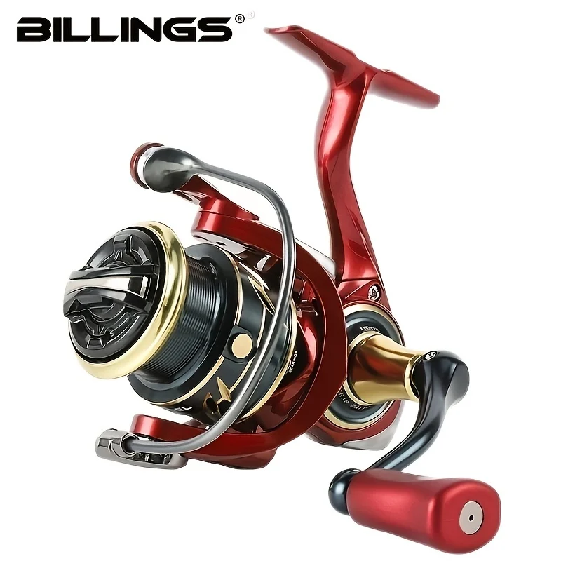 BILLINGS KT Series,5.1:1 Gear Ratio,13LB Max Drag,Shallow Spool,Spinning Fishing Reel,For Freshwater Saltwater