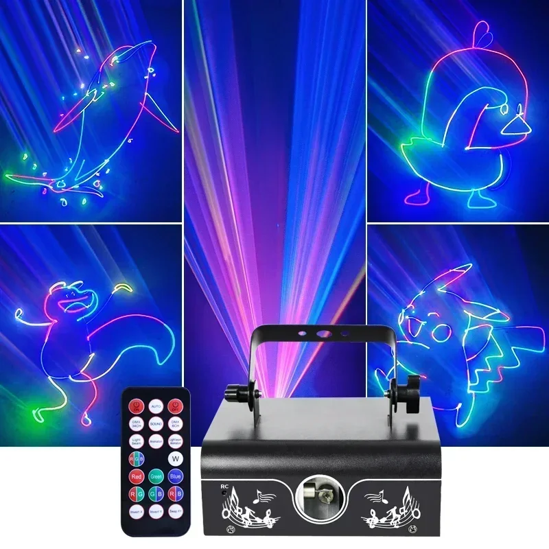 

DJ Disco light stage strobe light RGB LED projector party light holiday lighting for Xmas Birthday Animation Lighting