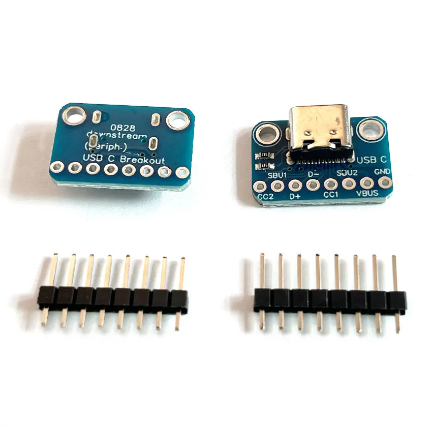 

1pcs 2.54mm USB TYPE-C to PCB Data Transmission Power Adapter Pin Board Test Board Solder Female DIP Connector Socket