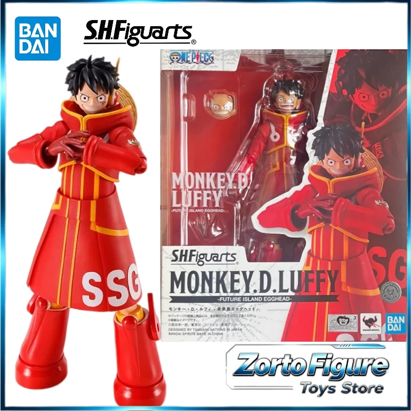 In Stock Bandai S.H.Figuarts One Piece Monkey D. Luffy Future Island Egghead Arc Articulated Action Figure Toys Collection Gift