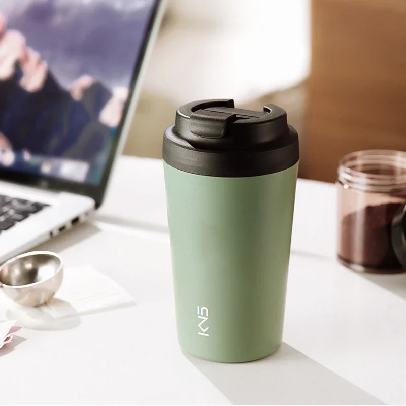 New High Value Portable Ceramic Liner Coffee Cup Sealed Leak-Proof Car Insulation Mug 380ml Men And Women General Gift Cup