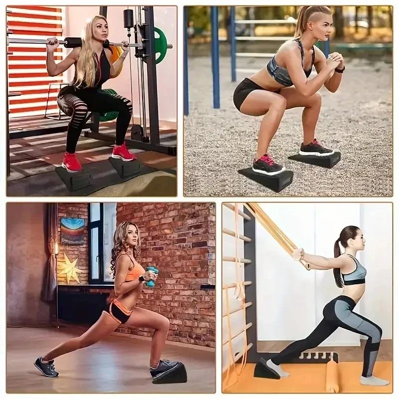 3-Piece Yoga Foam Wedge Anti Slip Wedge Block Leg Stretcher And Fascia Stretcher, Used To Improve Leg Strength Treatment image 4