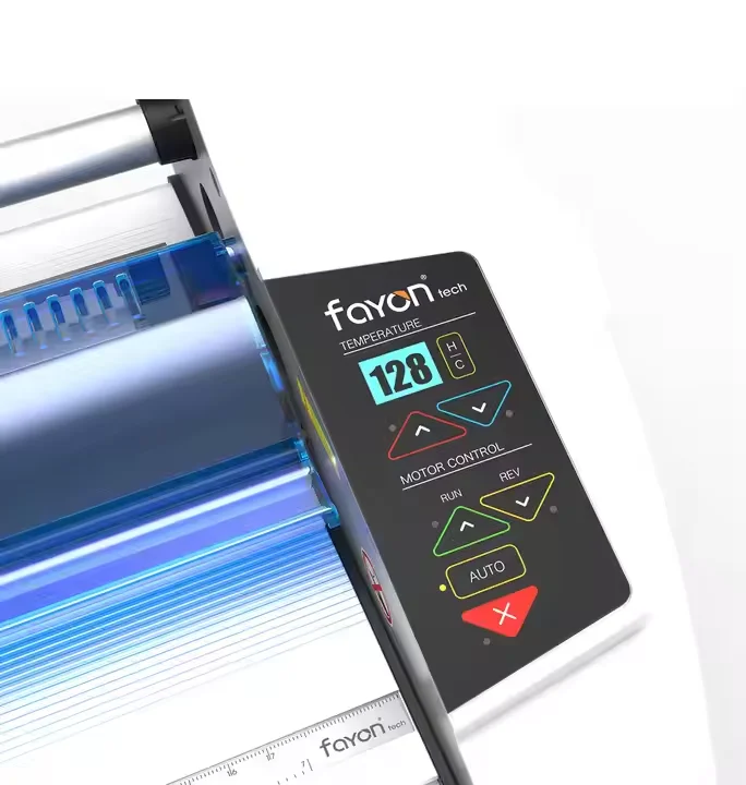 Small Double-Sided Laminating Machine Semi-Automatic FW-350DL Infrared Temperature Sensing Hot Melt Laminator for A3 A4 Paper