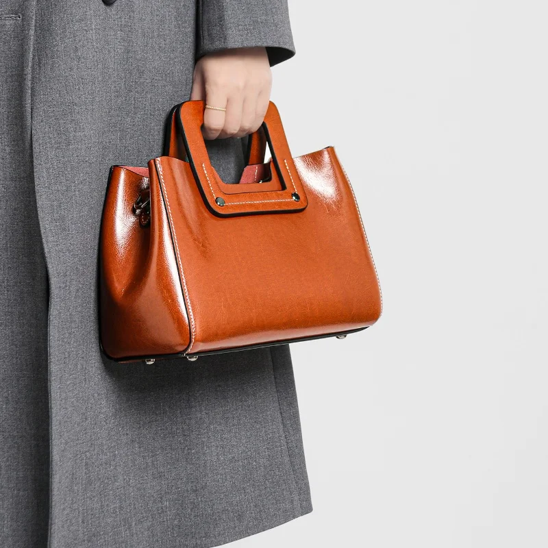Vintage Saddle Tote Bag Women's Crossbody Bag Genuine Leather Satchel Hobo Bag Women Brand Designer Zipper Small Handbags