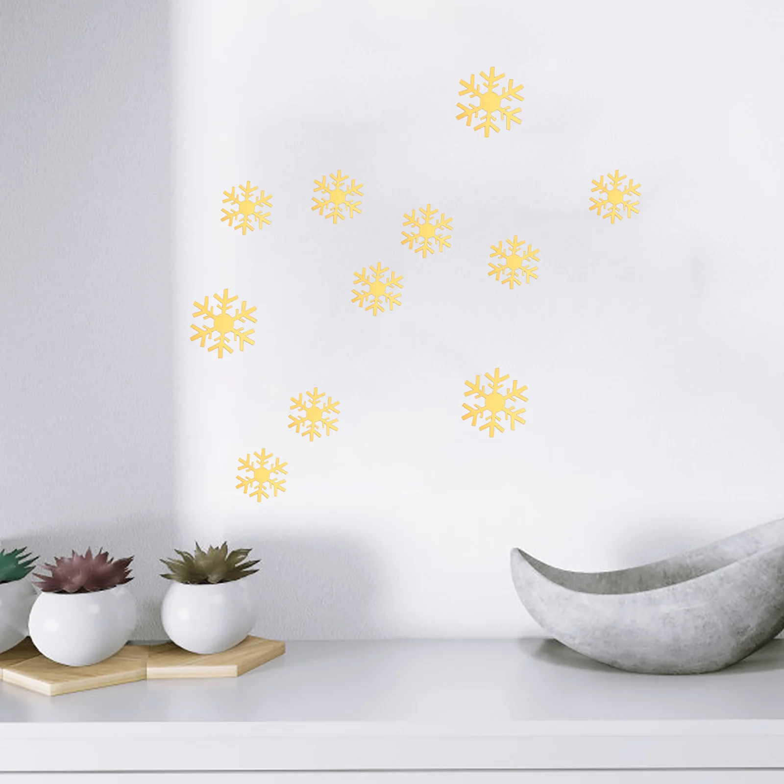 

15Pcs Snowflake Stickers Christmas Wall Decals Decorative Window Stickers for Holiday Decor Decorative Wall Decal