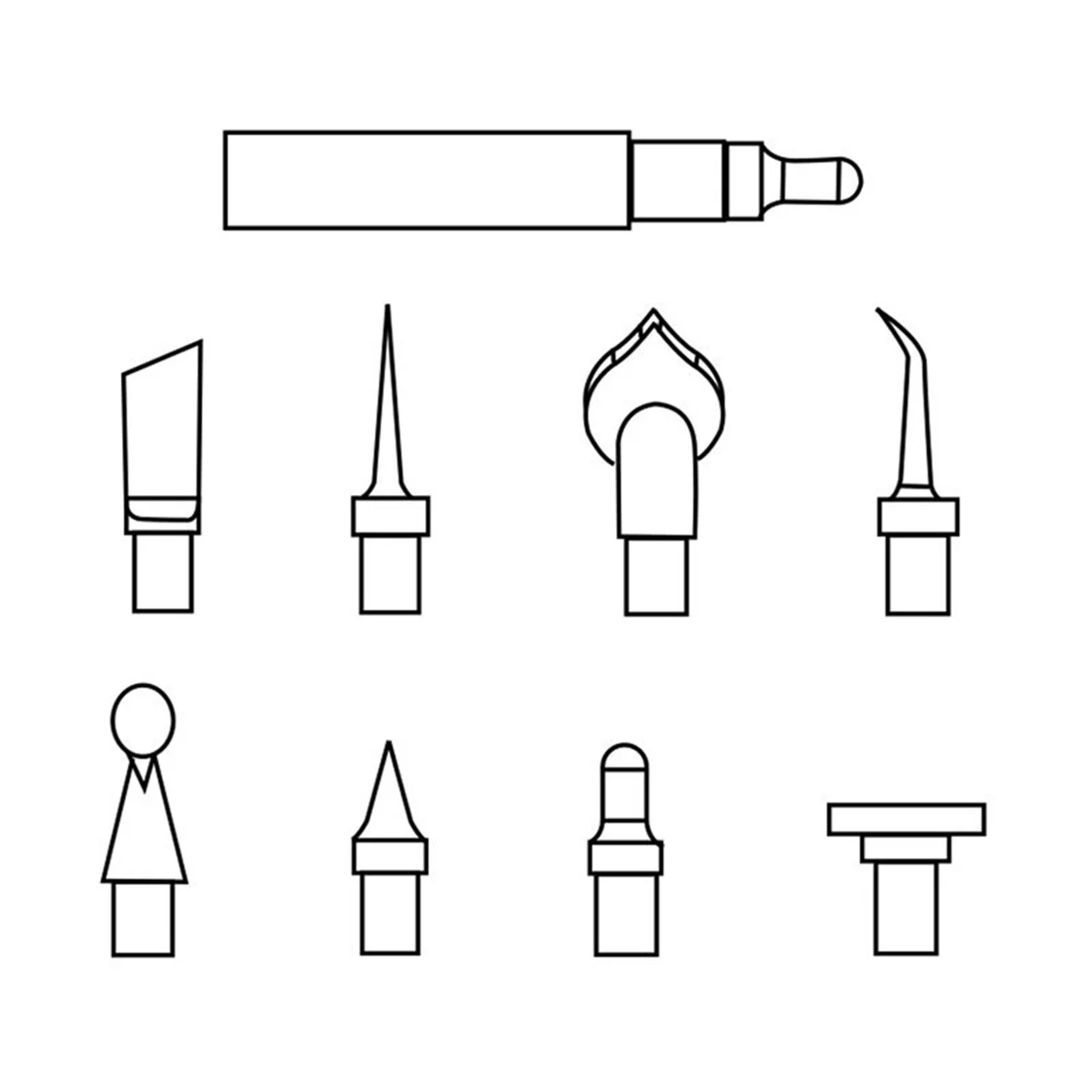 Soldering Iron Tips Heat Insertion Tips Kit Replaceable Soldering Welding Iron Tips Kit for 3D Printer Flimanet