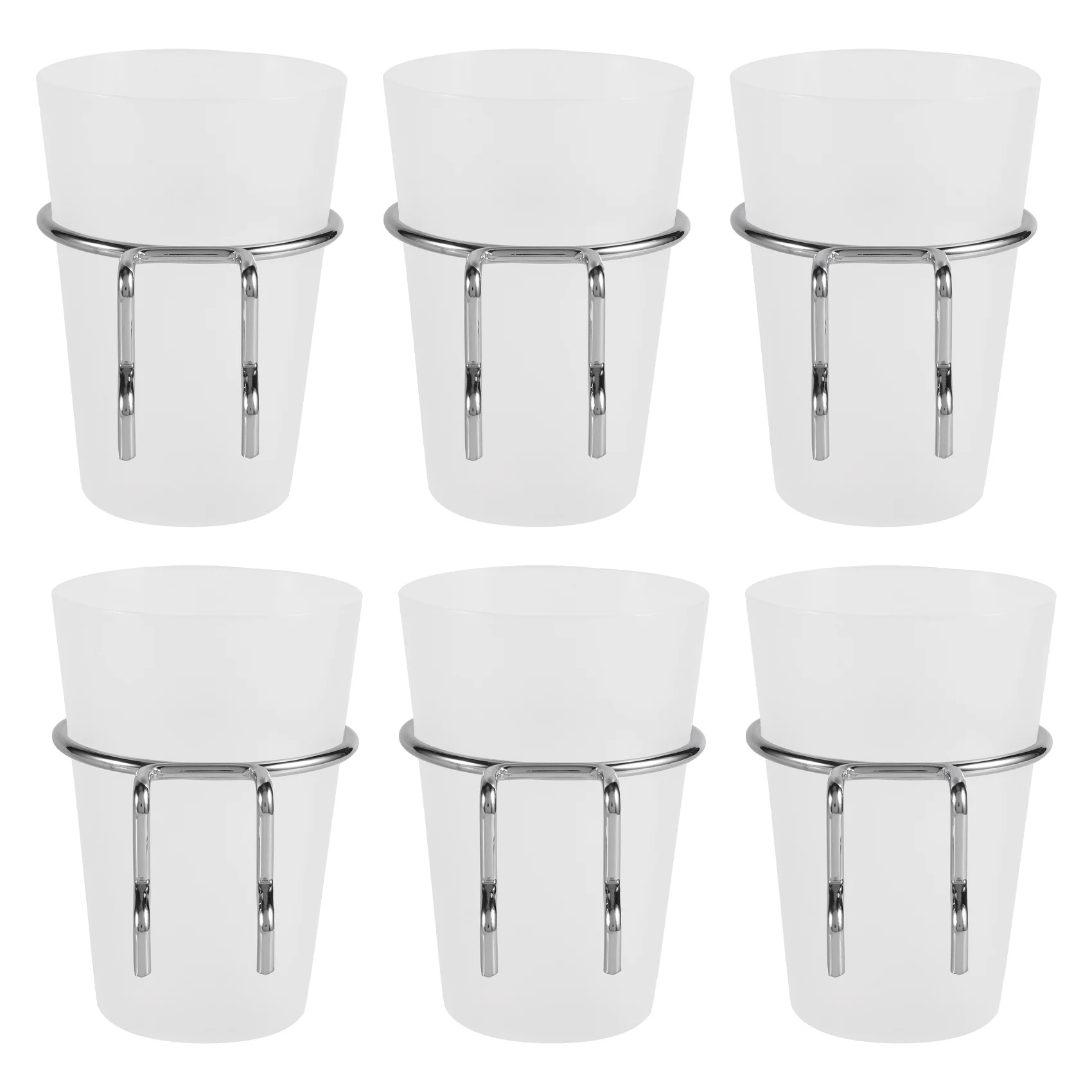 

6 Sets Pegboard Bins with Rings Style Pegboard Hooks with Pegboard Cups Pegboard Cup Holder Accessories Transparent