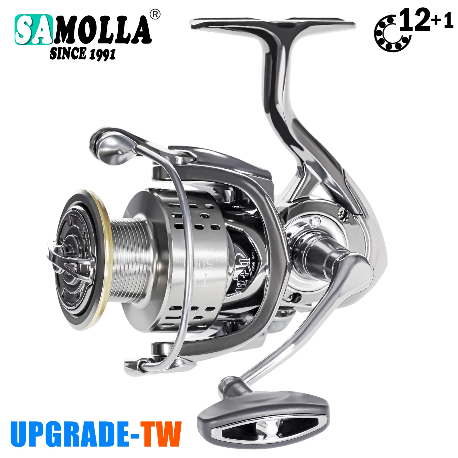 

2023 Spinning Fishing Reel Coil Ultralight TW1000-5000 Speed 5.1:1/5.5:1 7-12kg Max Drag Saltwater Fishing Tackle For Bass Pike