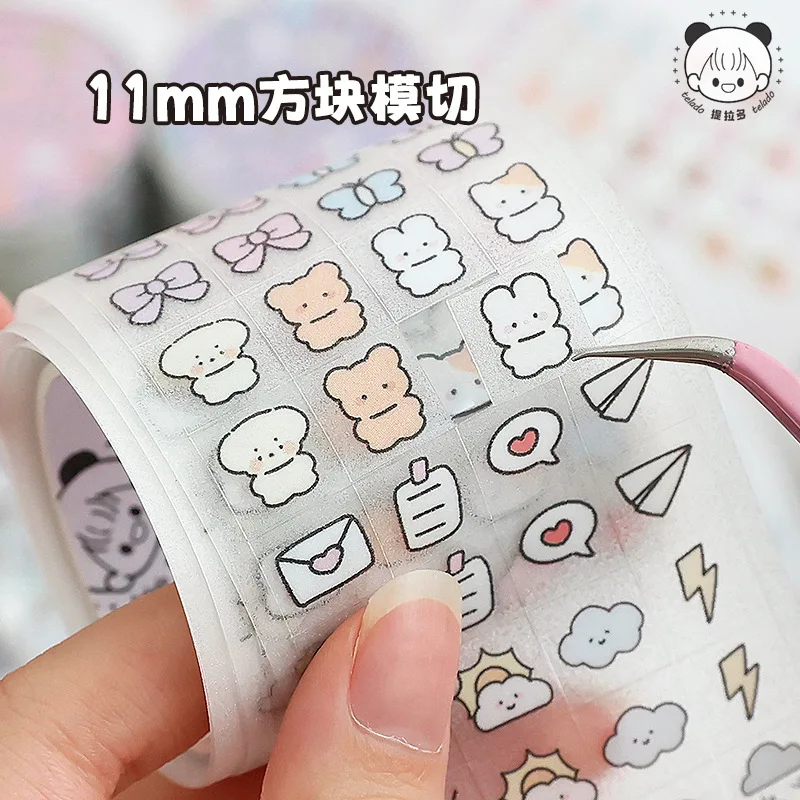 3M Graffiti Hand Tent PET Waterproof Kawaii Tape Colorful Letter Symbols Cute Cartoon Creative Decorative Stickers Material