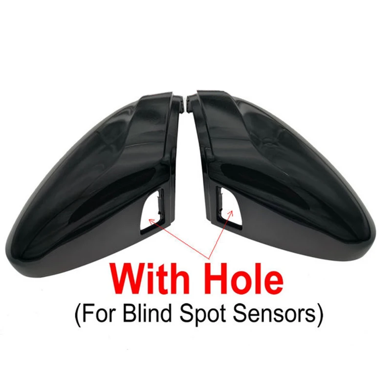 

N31R_Car Side Mirror Covers Side Wing Mirror Cover W/Blind Spot Hole for Passat B8 Variant Arteon Caps 2016-2020