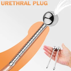 남성 스테인레스 스틸 Urethral 플러그 섹스 숍 중공 음경 플러그 Urethra 자극 Dilator 남성 Masturbator 에로틱 섹스 토이 남성용