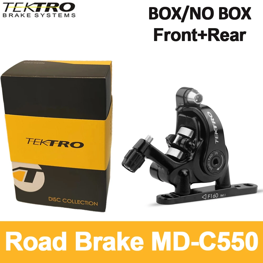 TEKTRO MD-C550 Road Bike Dual Piston cable Caliper Front/Rear TR160-52 rotor Alloy Mechanical Disc Double Brakes Bicycle parts