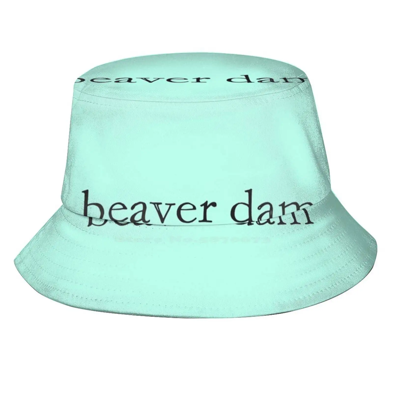 Beaver Dam - Black On Mint - Indiscreet Zip Pouch For Tampons, Menstrual Pads, Feminine Products Sun Cap Fisherman Hat Bucket