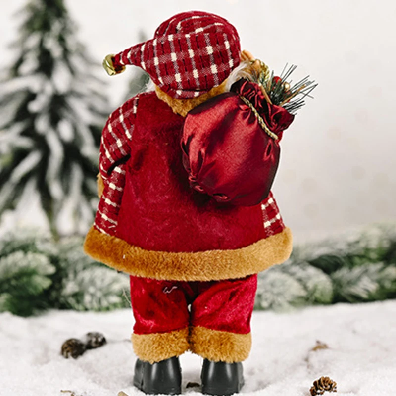 12 Inch Statue Of Santa Claus Christmas Table Doll Accessories Lightweight Classic Holiday Toy Doll Safe Living Room Decoration image 6