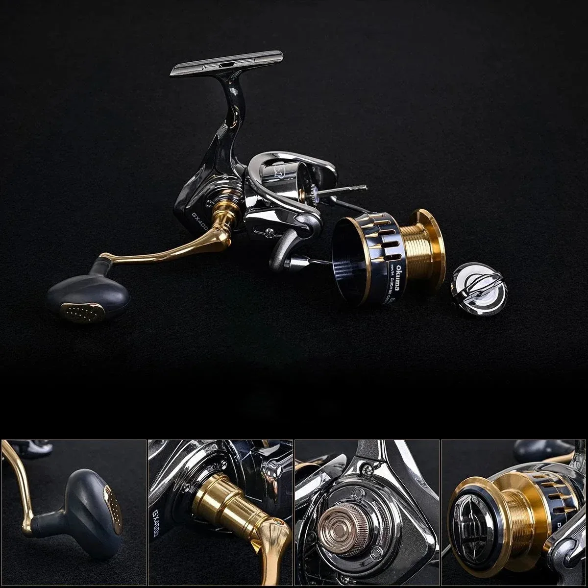 Okuma Baoxiong Roterende Reel 18KG Weerstand 13 + 1 Kogellager Zeevissen Spinnewiel Type Metaaldraad Cup sub Vis Draadwiel