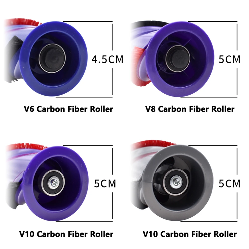 Sợi Carbon Thanh Lăn Lăn Thay Thế Cho Dyson Máy Hút Bụi V6 V7 V8 V10V V11 Brushroll Đầu Thanh Công Cụ Phụ Kiện
