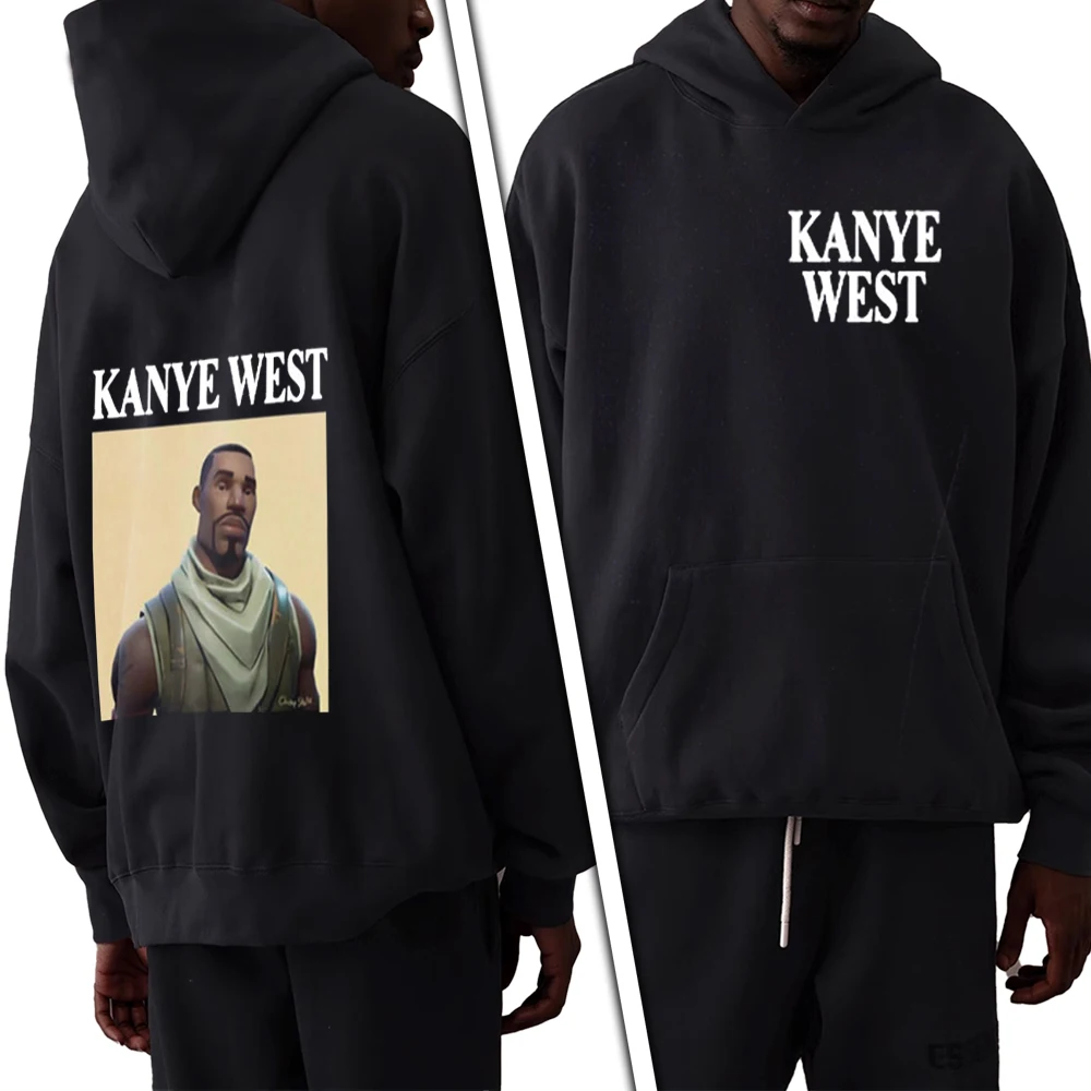 

Забавная толстовка Kanye West Meme, мужские винтажные толстовки в стиле хип-хоп, рэп, мужские и женские модные пуловеры большого размера, уличная одежда