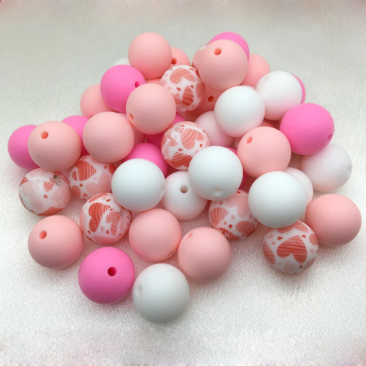 

20PCS 15MM Silicone Round Beads Food Grade DIY Chain Bracelet BPA Free Baby Teething Teether Necklace Accessory Bead