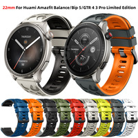 22mm Silicone Watch Strap For Amazfit Bip 6/ Balance 2 Smartwatch Band For Amazfit GTR 4/GTR 3 Pro/47mm Bracelet Watchband Belt