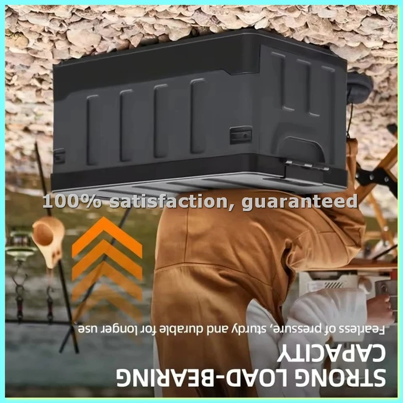 Large Camping Storage Box Extra Car Trunk Box Portable Waterproof Large Car Seat Storage Case Folding Outdoor Organizer-ABLA