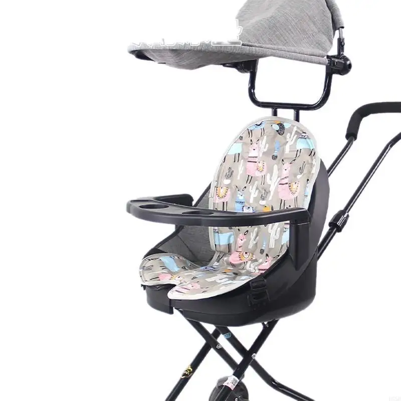 

H55B Baby Stroller Cushions Toddlers Pushchair Liner Ice Cooling Pad with Cartoon Pattern Baby Pram Cushions