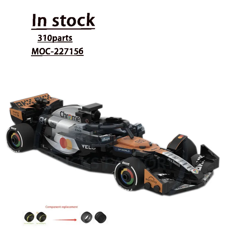 

MOC-227156 Новый автомобиль Formula MCL39, модель строительного блока Silverstone 310, деталиMOC, креативный строительный блок для мальчиков и детей на день рождения, игрушка
