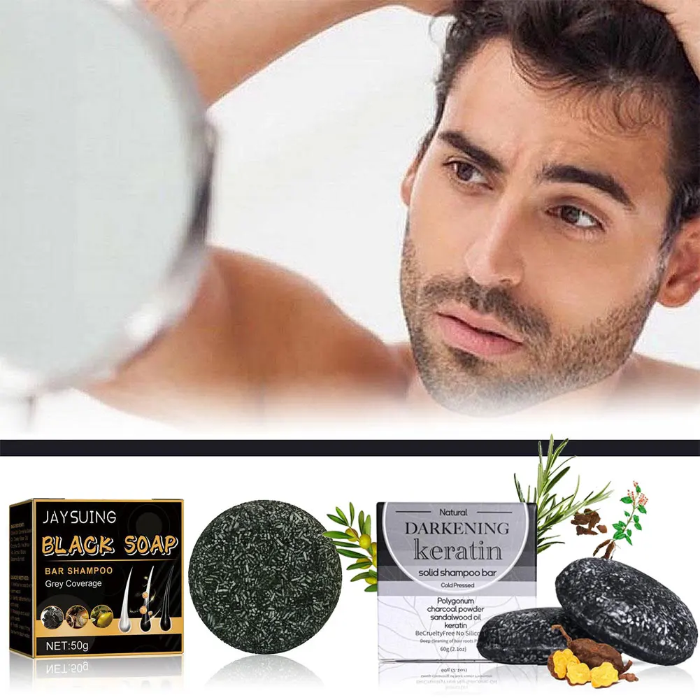 Keratin Solid Shampoo Bar Dark Hair Deeply Cleanses Refreshing Solid Shampoo Soap Nourishing Hair Shampoo Hair Darkening Soap