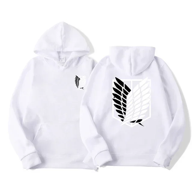 2024 Männer und Frauen Attack Titan Hoodies, Harajuku-Sweatshirts, Pullover-Streetwear, Anime-Kostüme, Shingeki no Kyojin