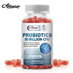 Alliwise Probiotics 50 Billion CFU Probiotic Capsule Probiotics Nutrient Digestion&Gut Health for Adults Women&Men