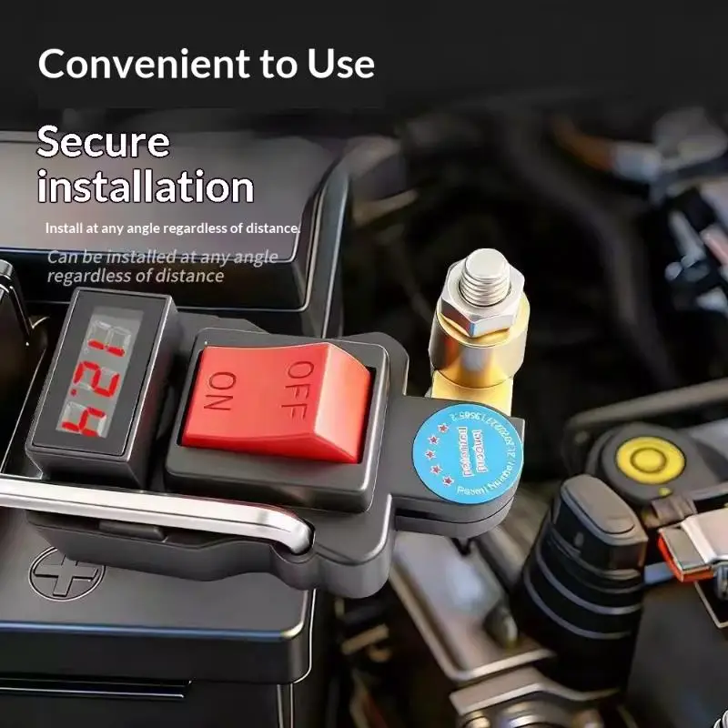 Car Battery Disconnect  With Digital Voltage Display 12V 24V Universal