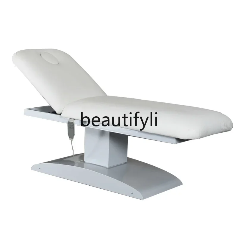 Stainless steel electric beauty bed beauty micro-pattern embroidery bed multi-functional body massage