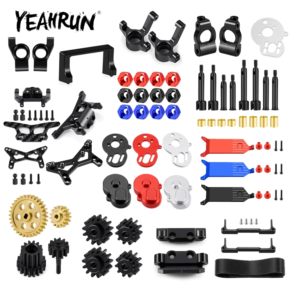 YEAHRUN Steering Knuckle Caster Blocks Adapters Gears Mount Chassis Plate for LOSI 1/24 Micro-B RC Buggy Truck Upgrade Parts