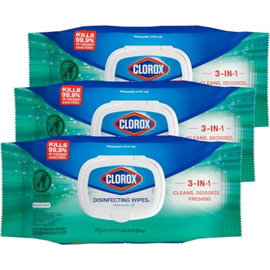 

Clorox Disinfecting Wipes Flex Pack, Bleach Free,,, Pack of 3 Pack May Vary
