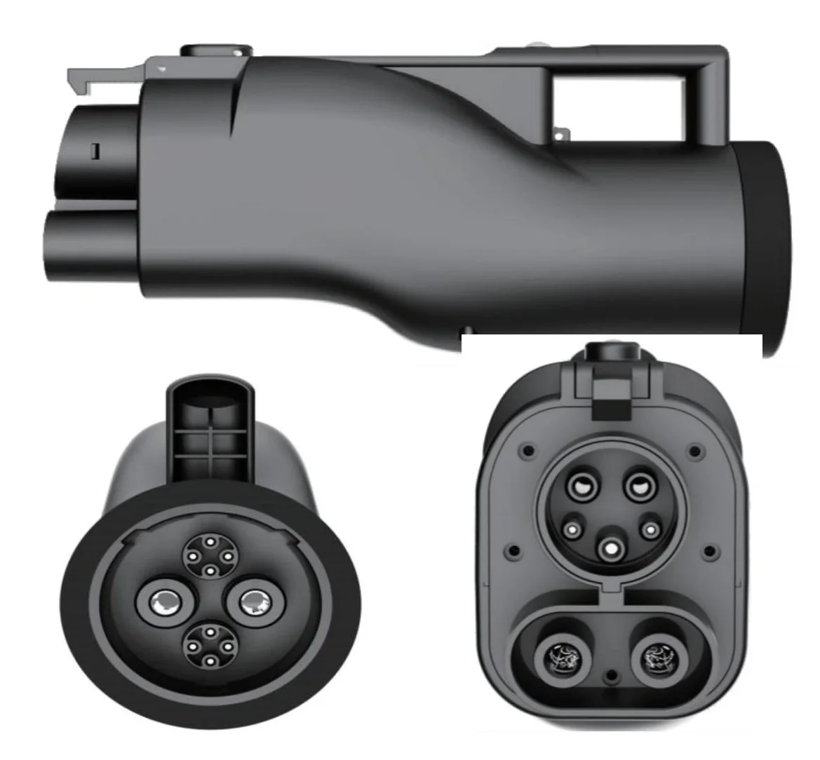 

JET Новый адаптер зарядного устройства CHAdeMO to CCS Combo1 Fast DC EV для американских электромобилей, разъемы типа вилки