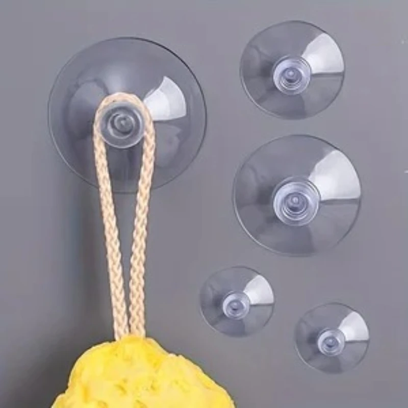 10pcs mushroom head hook sucker hook transparent bathroom st