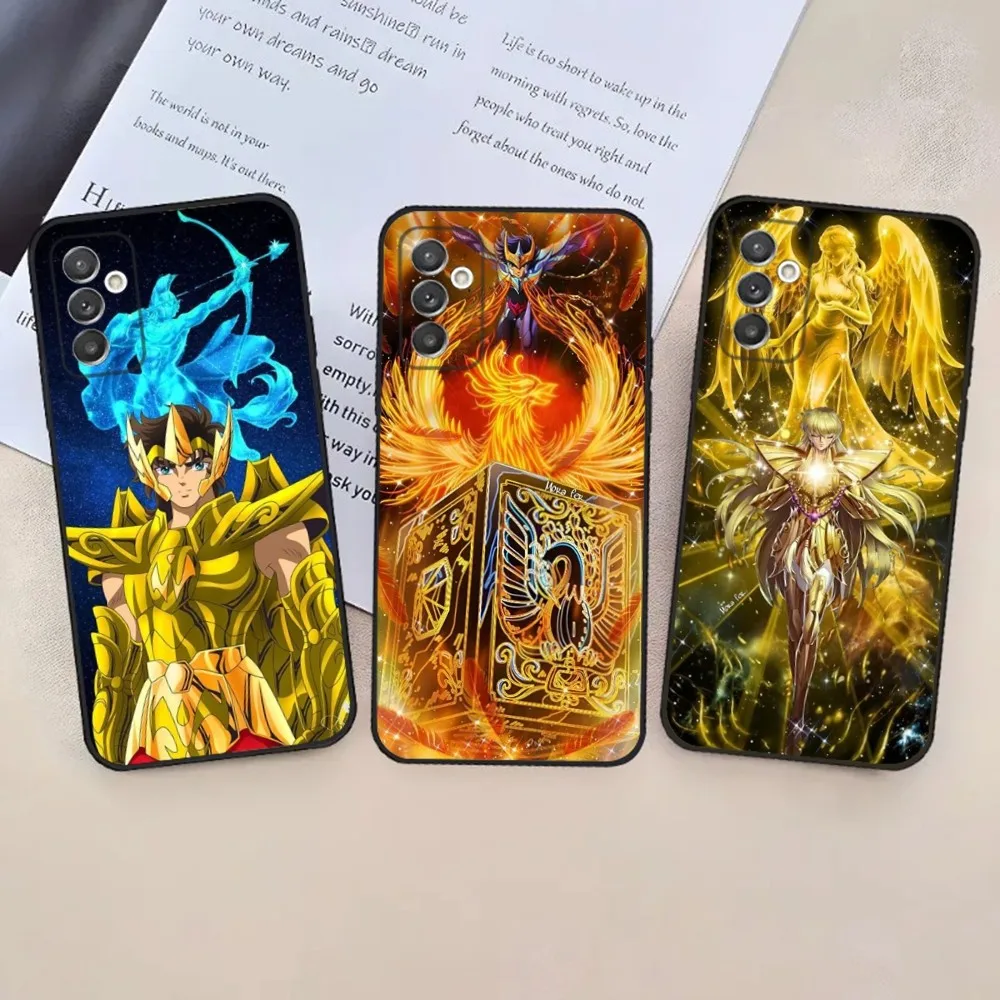 Saint Seiya Knights Of The Zodiac Phone Case For Samsung S24,23,22,30,21,10,9,Ultra,Plus,Lite,FE,5G Black Soft Case