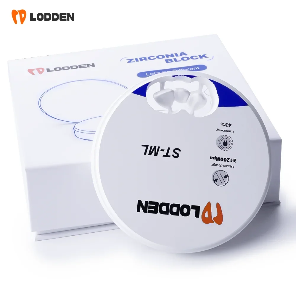 LODDEN Zirconia Blocks ST-ML Multilayer 98mm | CAD CAM Disc System | Vita 16 Color | High Strength Dental Lab Material