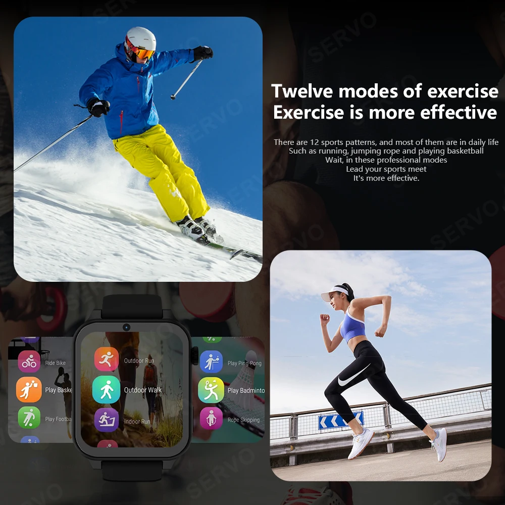 4GB 64GB 1.99In 4G Smart Watch Men Sim Card Slot Dual Camera Phone WIFI GPS Ultra Smartwatch Google Play Store Games APP KOM3