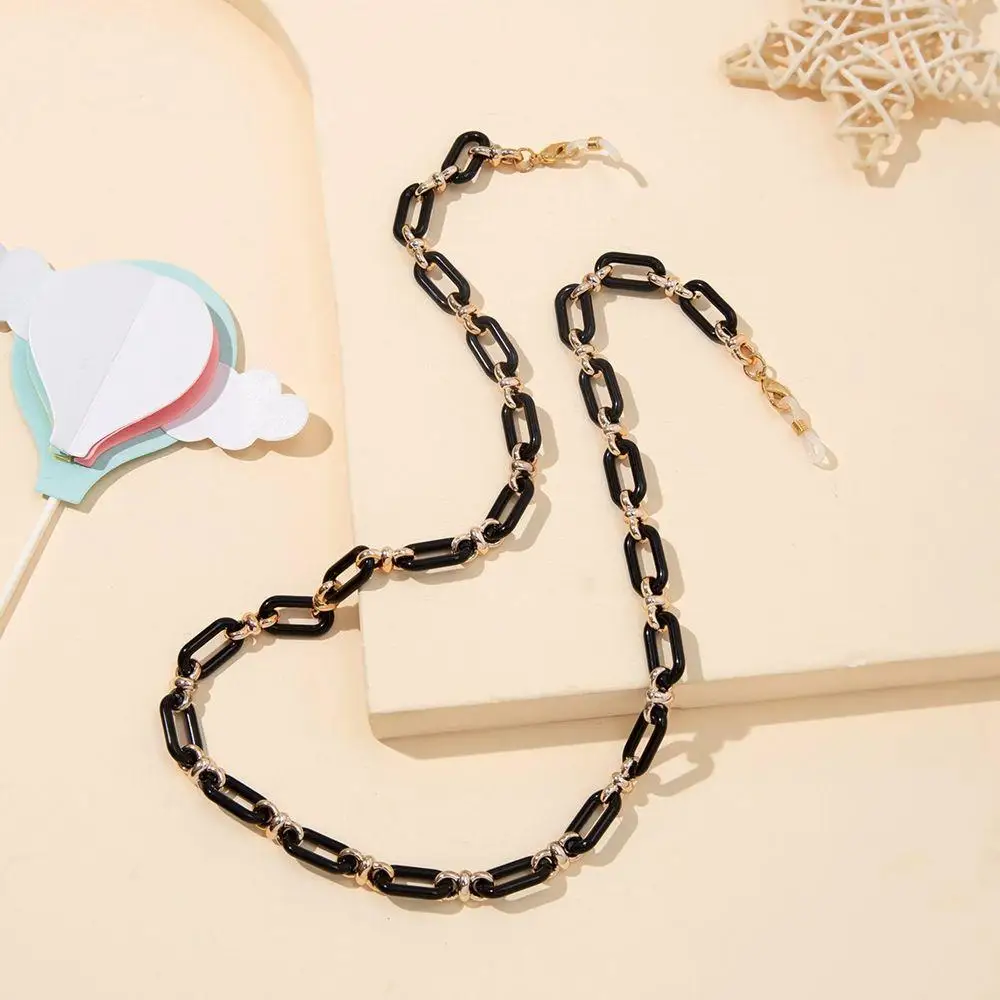 Cool Convenient Simple Non-slip Anti-lost Metal Elegant Glasses Chains Acrylic Neck Strap Sunglasses Eyewear Mask Hanging Rope