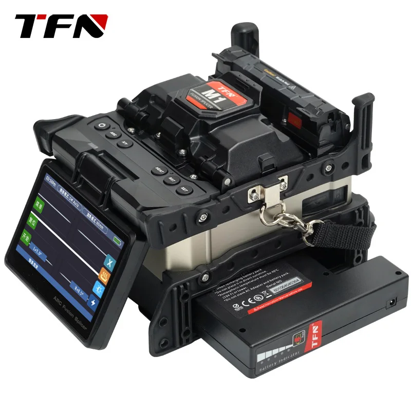 TFN M1 5s Splicing 15s Heating 5200mAh Battery 180 Times FTTH Fiber Optic Splicing Machine Optical Fiber Fusion Splicer